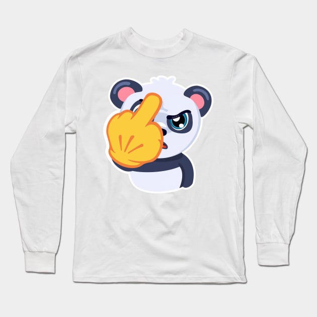 Panda middle finger Long Sleeve T-Shirt by ManimeXP